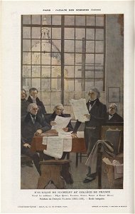 François Flameng - Une leçon de Michelet au Collège de France