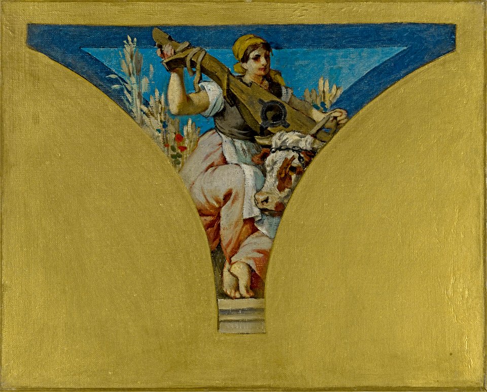 François Emile Ehrmann - Esquisse pour la salle des Fêtes de l'Hôtel de Ville de Paris , Le Berry - PPP3977 - Musée des Beaux-Arts de la ville de Paris