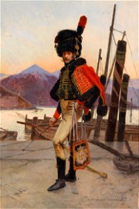 François Flameng Offizier des Chasseurs à Cheval Regiments der napoleonischen Imperiale garde