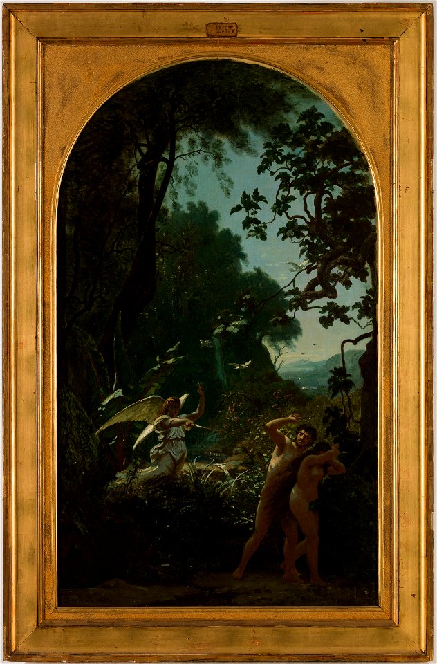 François Louis Français - Esquisse pour l'église de la Trinité , Adam et Eve chassés du paradis - PPP4575 - Musée des Beaux-Arts de la ville de Paris
