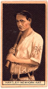 Grover Hartley, New York Giants, baseball card portrait LCCN2008677985