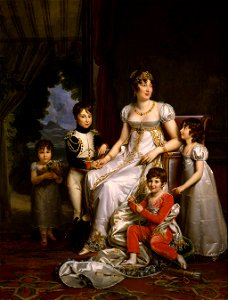 François Gérard - Caroline Bonaparte, Queen of Naples, and Her Children - WGA08600. Free illustration for personal and commercial use.