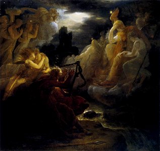 François Gérard - Ossian Awakening the Spirits on the Banks of the Lora with the Sound of his Harp - WGA08596