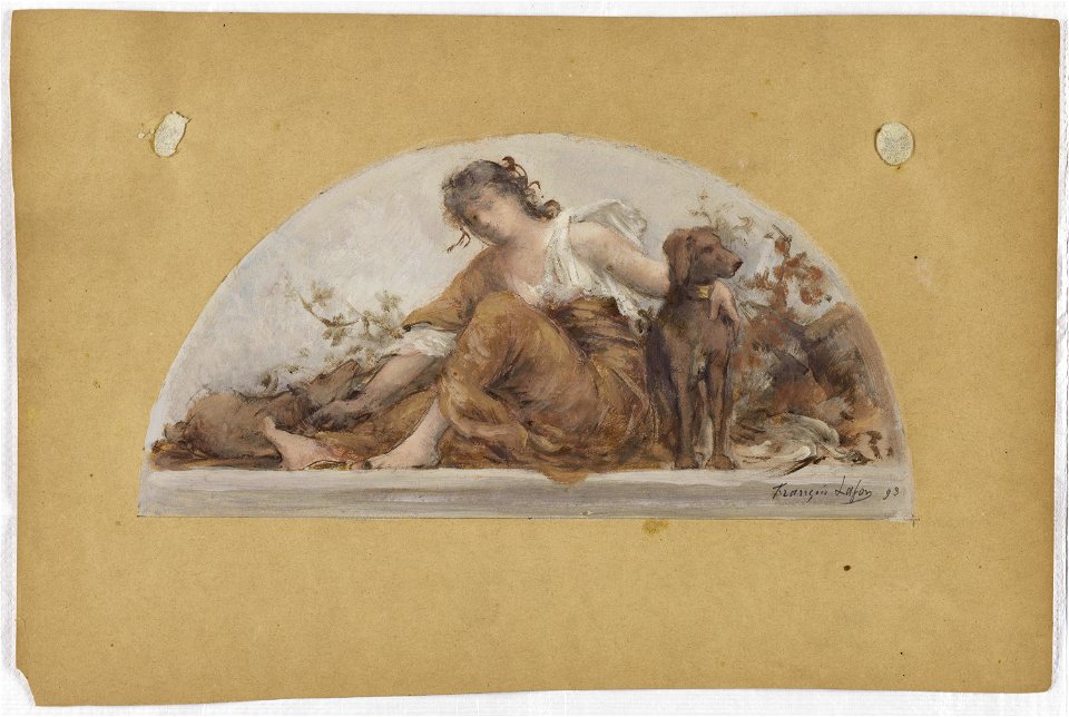 François Lafon - Esquisse pour la salle à manger de l'Hôtel de Ville , la Chasse ou L'Automne - PPP4465 - Musée des Beaux-Arts de la ville de Paris
