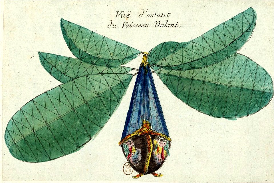 François Nicolas Martinet Vue d'avant du Vaisseau Volant