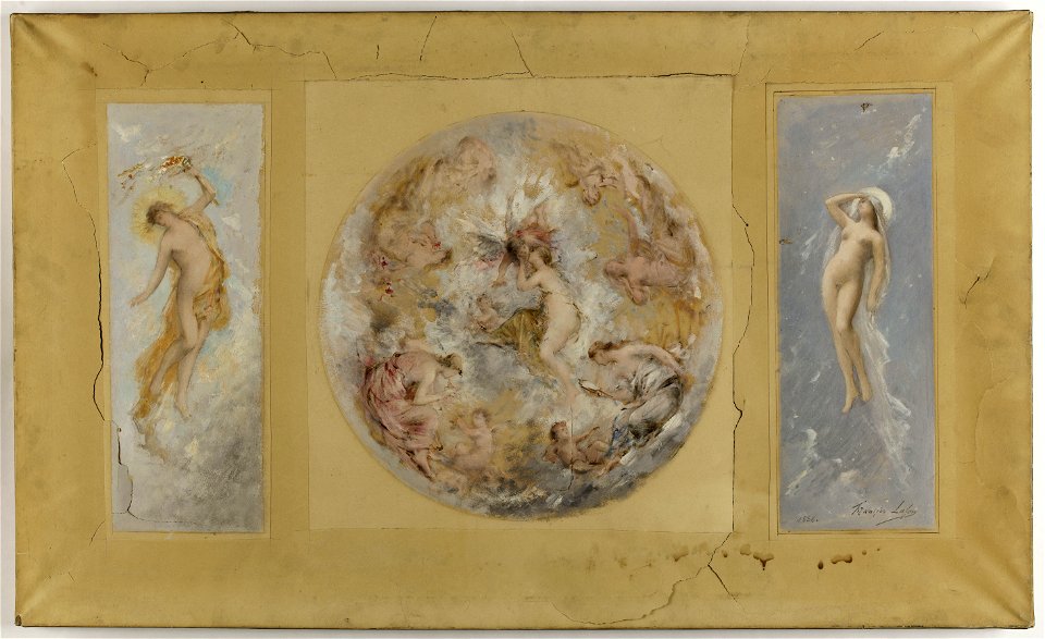 François Lafon - Esquisse pour la mairie de Pantin , Amour et Psyché - Le jour et la nuit - PPP4784 - Musée des Beaux-Arts de la ville de Paris