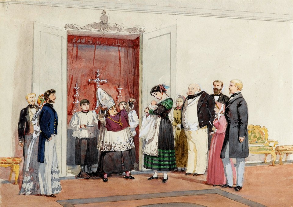 François d'Orléans - Baptême du fils du duc de Montebello, 1844