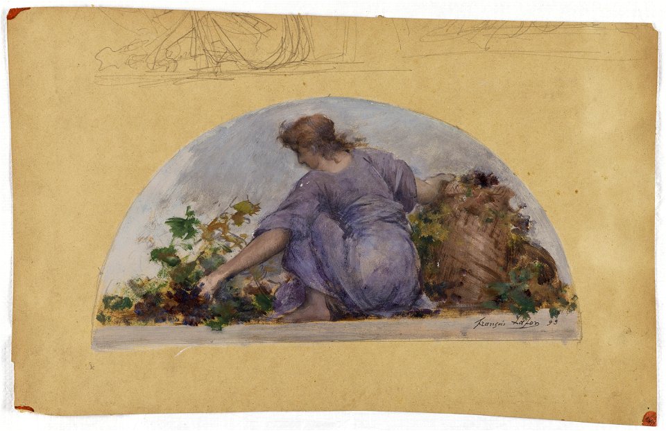 François Lafon - Esquisse pour la salle à manger de l'Hôtel de Ville, la Vendange - PPP4468 - Musée des Beaux-Arts de la ville de Paris