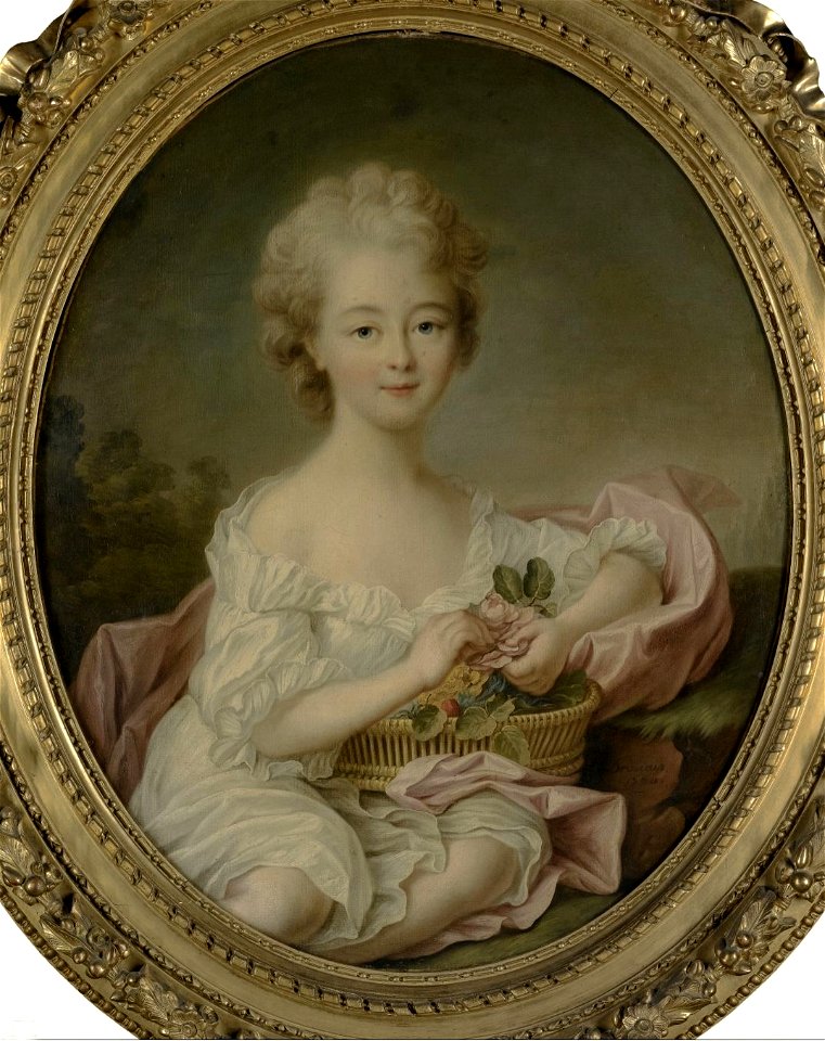 François-Hubert Drouais portrait of an enfant thought to be the future Princess of Lamballe