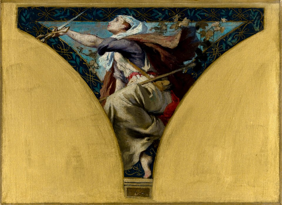 François Emile Ehrmann - Esquisse pour la salle des Fêtes de l'Hôtel de Ville de Paris , La Lorraine - PPP3982 - Musée des Beaux-Arts de la ville de Paris