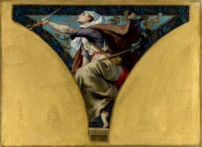 François Emile Ehrmann - Esquisse pour la salle des Fêtes de l'Hôtel de Ville de Paris , La Lorraine - PPP3982 - Musée des Beaux-Arts de la ville de Paris