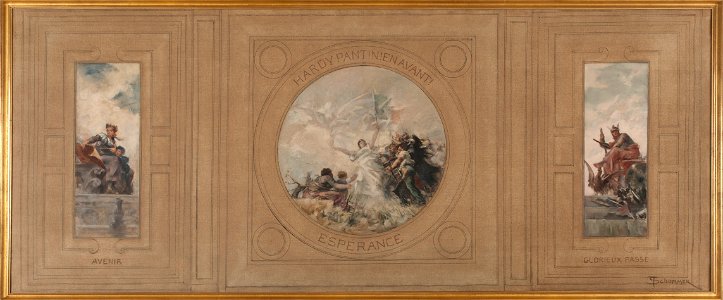 François Schommer - Esquisse pour la mairie de Pantin , Avenir. Hardy Pantin^ En avant. Espérance. Glorieux passé. - PPP4251 - Musée des Beaux-Arts de la ville de Paris
