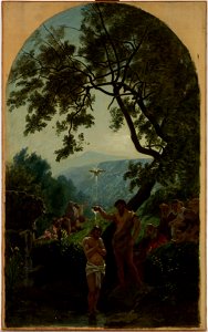 François Louis Français - Esquisse pour l'église de la Trinité , Le Baptême du Christ - PPP4576 - Musée des Beaux-Arts de la ville de Paris