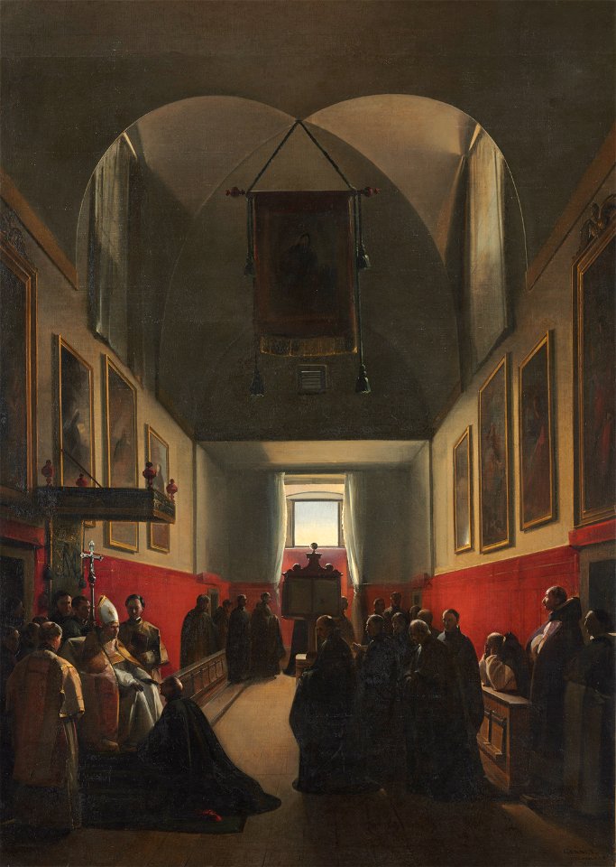François Marius Granet - Homage to a Bishop - 1978.127 - Cleveland Museum of Art