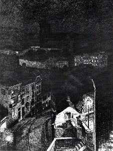 François Maréchal - La Basilique (de nuit, 1910). Free illustration for personal and commercial use.