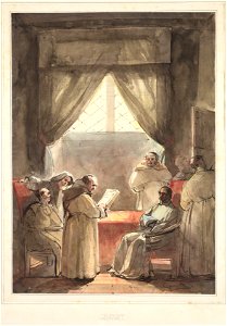 François Marius Granet (French, 1775-1849) - The Monks - 2018.1059 - Cleveland Museum of Art