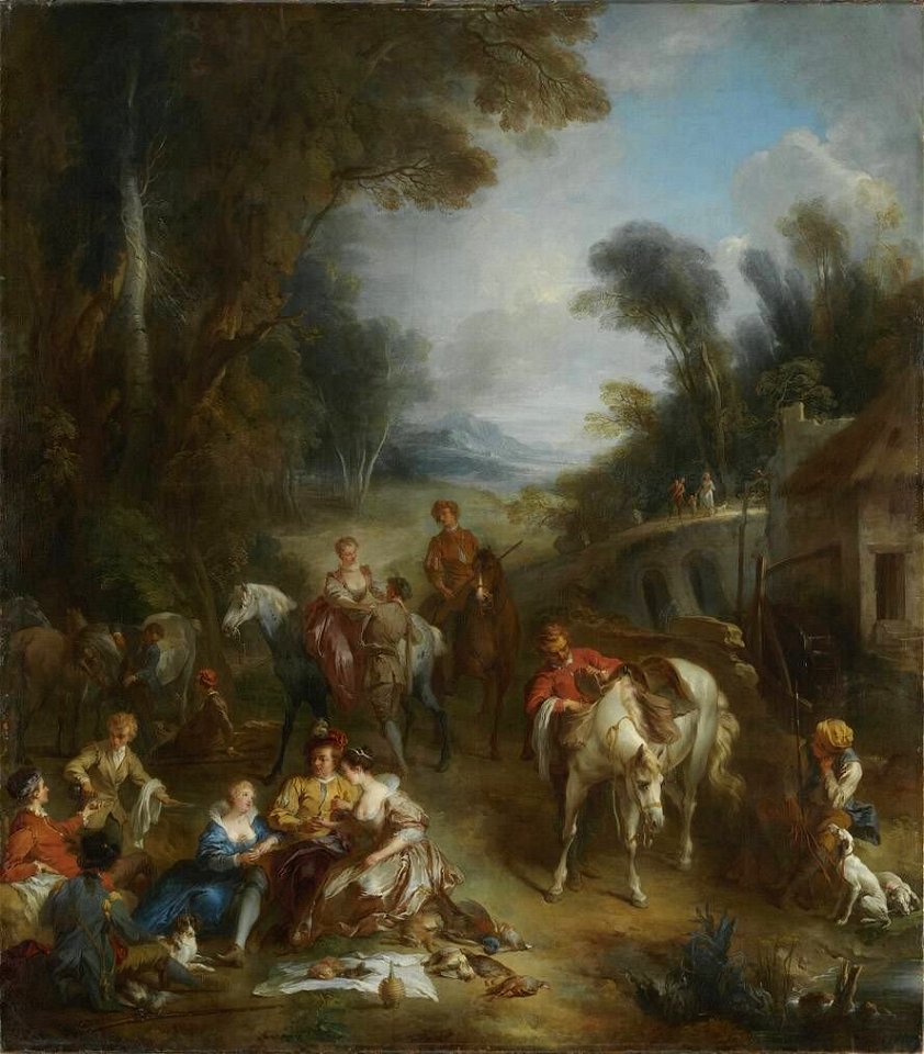 François Lemoine - Eine Jagdgesellschaft - 126 - Bavarian State Painting Collections