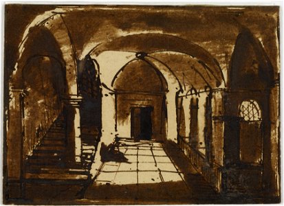 François Granet - View of a Cloister - Walters 372787