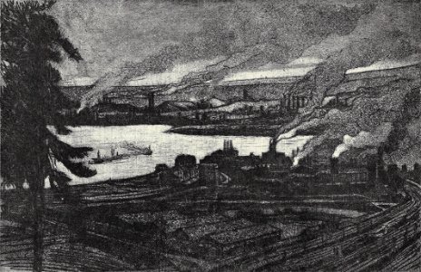 François Maréchal - La Meuse (1914). Free illustration for personal and commercial use.