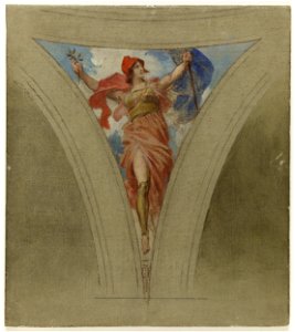 François Schommer - Esquisse pour l'escalier des fêtes de l'Hôtel de Ville de Paris , La chanson patriotique - PPP4254 - Petit Palais