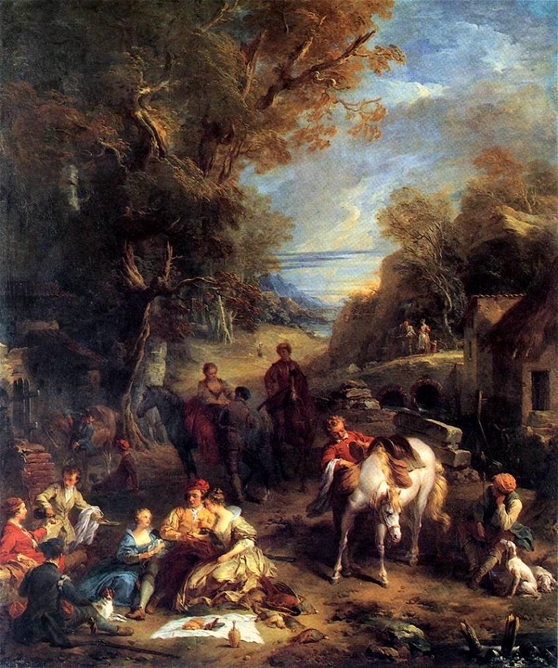 François Lemoyne - Hunting Picnic - WGA12657