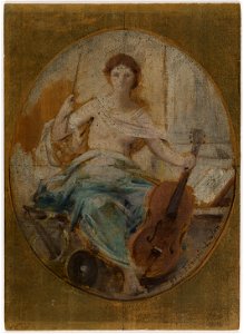 François Lafon - Esquisse pour le théâtre du Châtelet , La musique - PPP4065 - Musée des Beaux-Arts de la ville de Paris