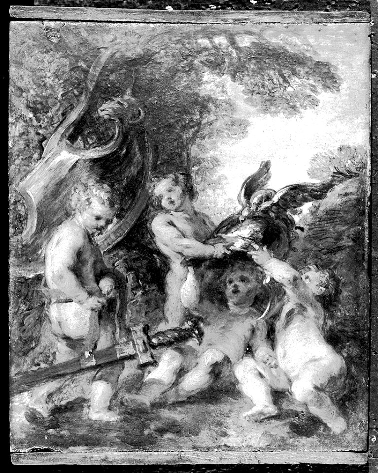 François Le Moyne - Putti with the Accoutrements of Mars - 1930.184 - Harvard Art Museums