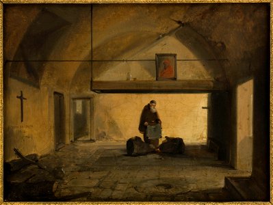François Marius Granet - Un moine dans une salle voûtée - PPP602 - Musée des Beaux-Arts de la ville de Paris