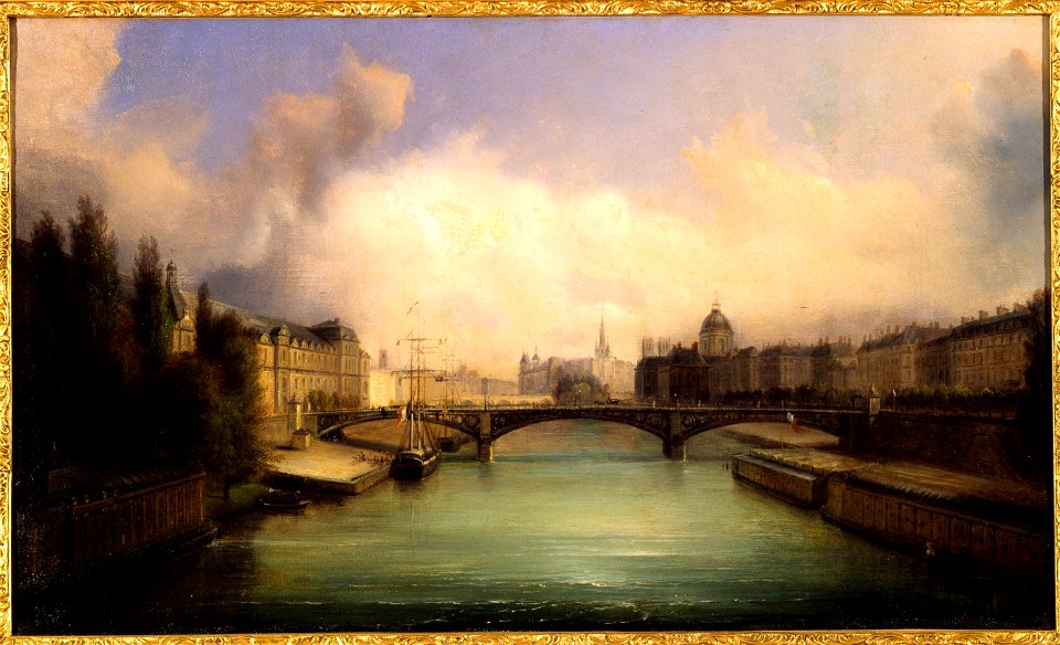 François-Edme Ricois - La Seine et l'Ile de la Cité, vues du pont Royal - P1614 - Musée Carnavalet