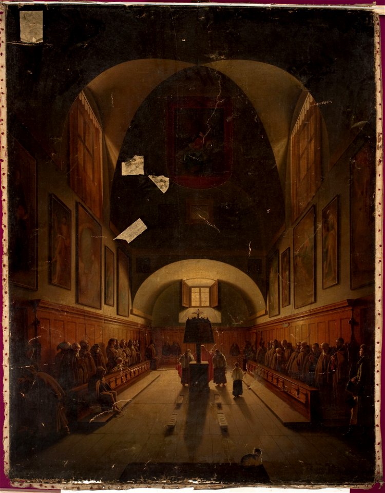 François-Marius Granet - Choir in the Capuchin church in Rome - M.Ob.1545 MNW - National Museum in Warsaw