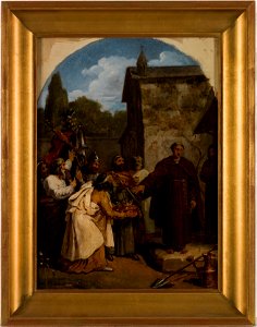 François-Louis Dejuinne - Esquisse pour l'église Saint-Sulpice , Saint Fiacre refusant la couronne d'Ecosse - PPP4553 - Musée des Beaux-Arts de la ville de Paris