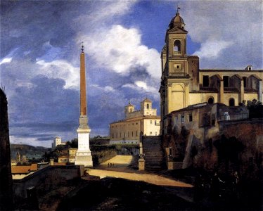 François-Marius Granet - San Trinità dei Monti and the Villa Medici, Rome - WGA10371