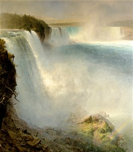 Frederic Edwin Church - Niagara Falls, from the American Side - Google Art Project. Free illustration for personal and commercial use.