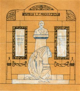 Frederic Storck - Desene - Monument funerar - familia Luca P. Nicolescu