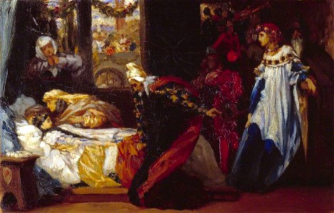 Frederic Leighton (1830-1896) - Study for 'The Discovery of Juliet Apparently Lifeless' - N01806 - National Gallery
