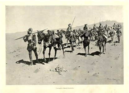 Frederic Remington - Coronado's March. Free illustration for personal and commercial use.