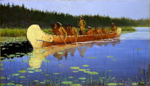 Frederic Remington - Radisson and Groseilliers. Free illustration for personal and commercial use.