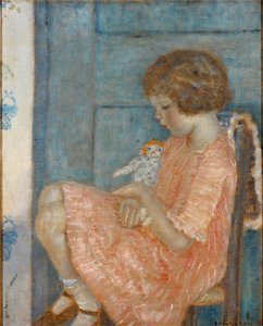 Frederick Carl Frieseke - The Little Mother (La Petite Mère) - 2008.106 - Rhode Island School of Design Museum