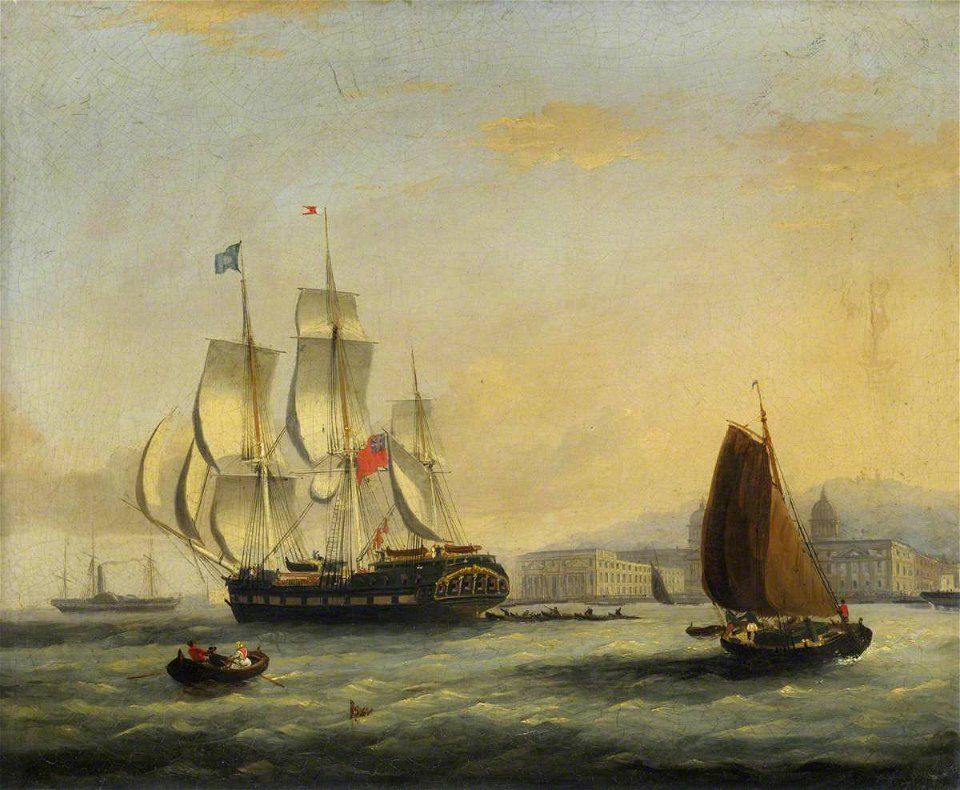 Frederick Calvert (c.1785-c.1845) - View of Greenwich - BHC1813 - Royal Museums Greenwich