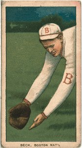 Fred Beck, Boston Doves, baseball card portrait LCCN2008675229