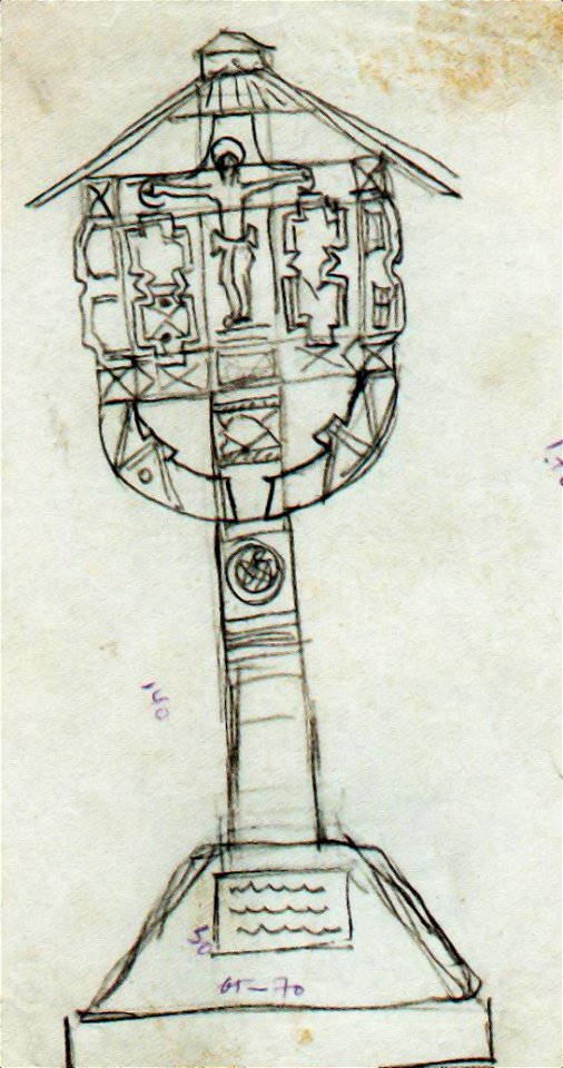 Frederic Storck - Desene - Monument funerar - Cruce (4)