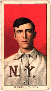 Fred Merkle, New York Giants, baseball card portrait LCCN2008676501