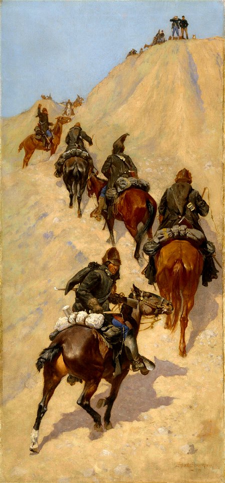Frederic Remington - Scouts Climbing a Mountain - 43.11 - Museum of Fine Arts