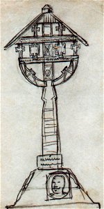 Frederic Storck - Desene - Monument funerar - Cruce (2)