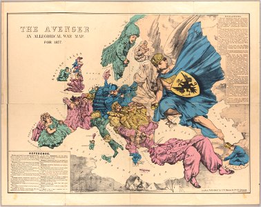 Fred. W. Rose The Avenger An Allegorical War Map for 1877 1877 Cornell CUL PJM 1080 01