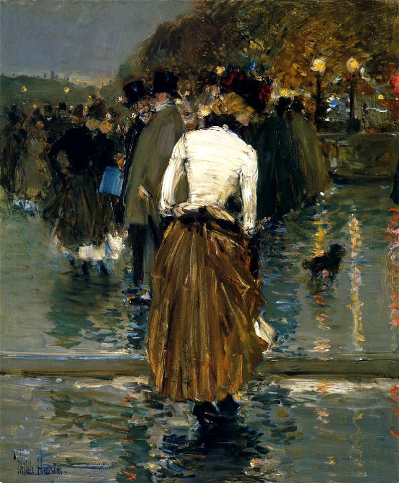 Frederick Childe Hassam Promenade at Sunset Paris