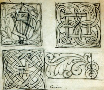 Frederic Storck - Schita detaliu decoratie piatra