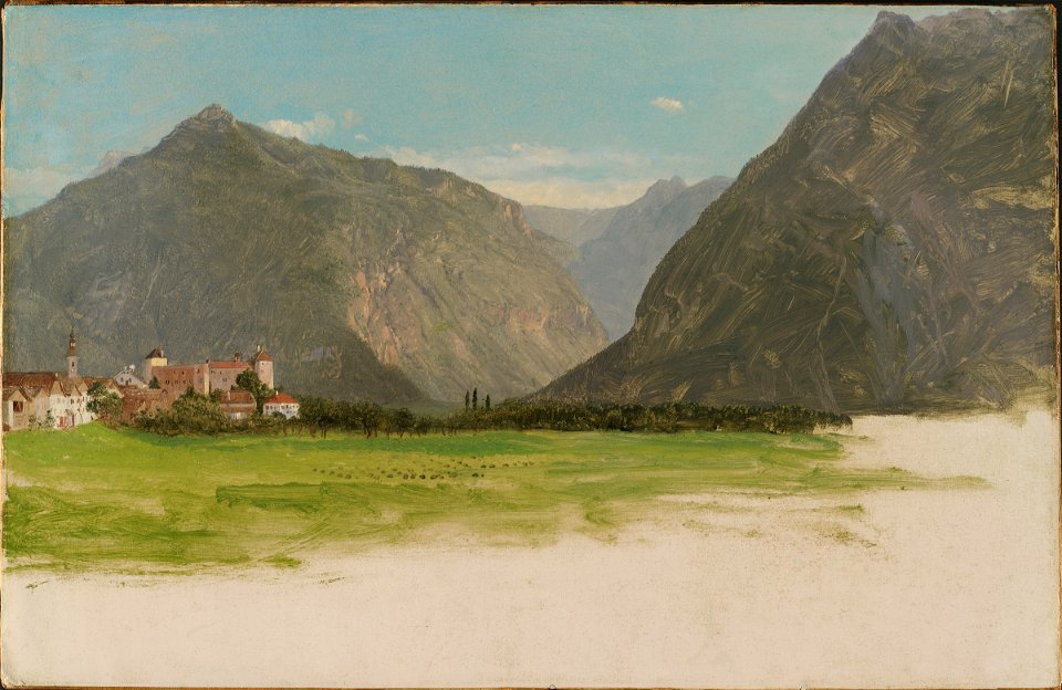 Frederic Edwin Church - View of Wimmis, Valley of the Simmental, Switzerland - 2005.109 - Fogg Museum