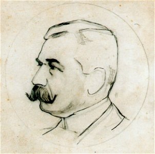 Frederic Storck - Desene - Cap de barbat cu mustata