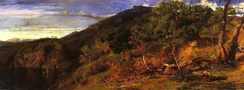 Frederick Lee Bridell (1831-1863) - The Woods of Sweet Chestnut above Varenna, Lake Como - N01205 - National Gallery